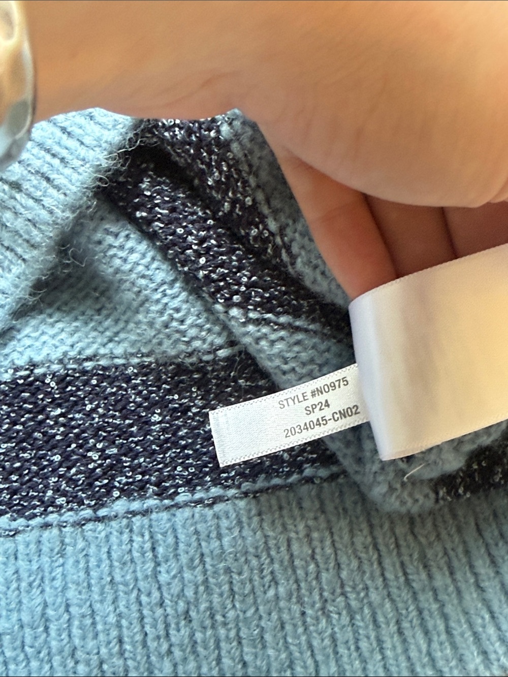 NWT Madewell Raglan Polo Sweater Tee in Stripe XS - Picture 6 of 7